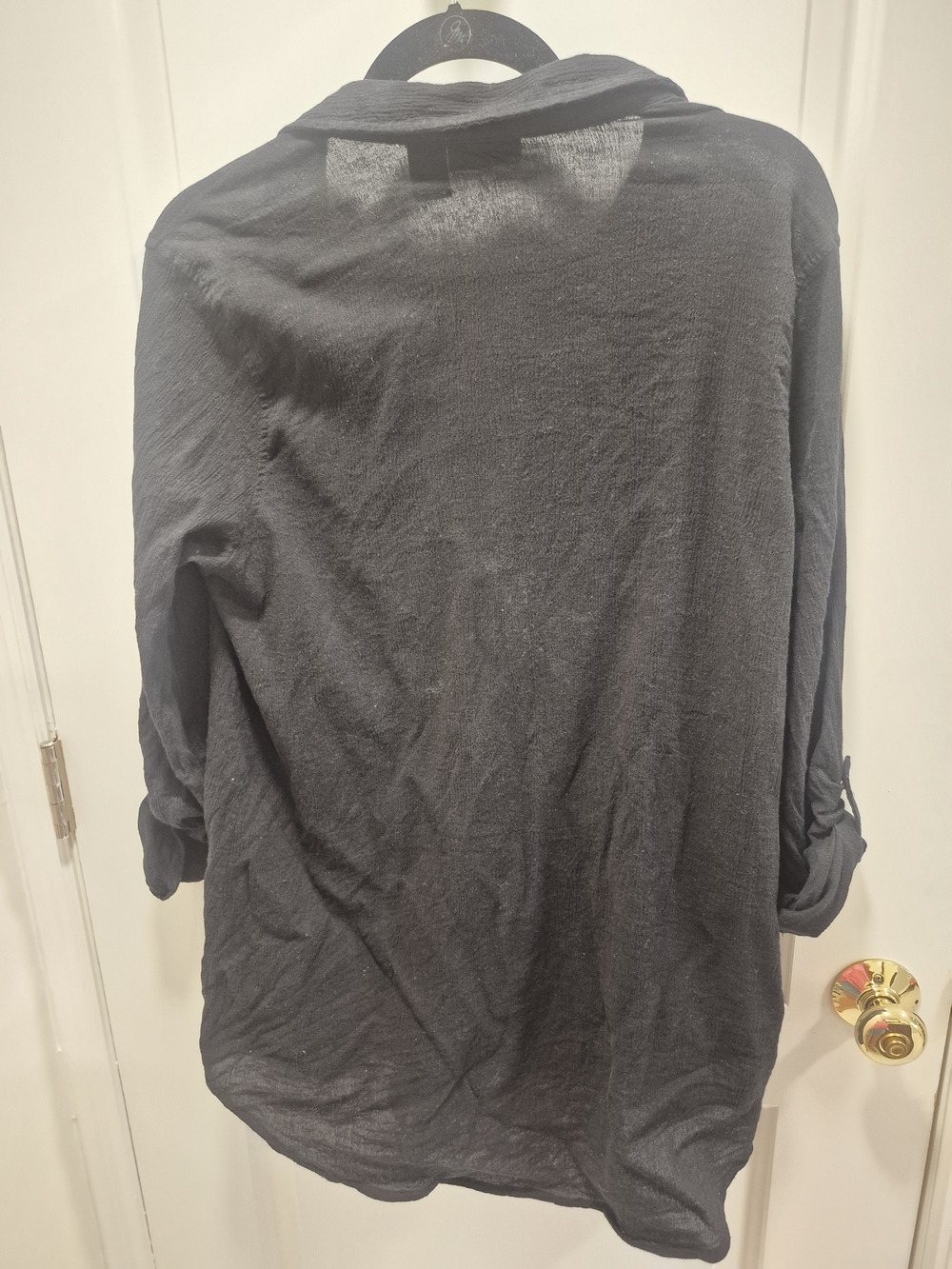 Apt. 9 Black Textured Casual Button-Down Shirt - Picture 3 of 3